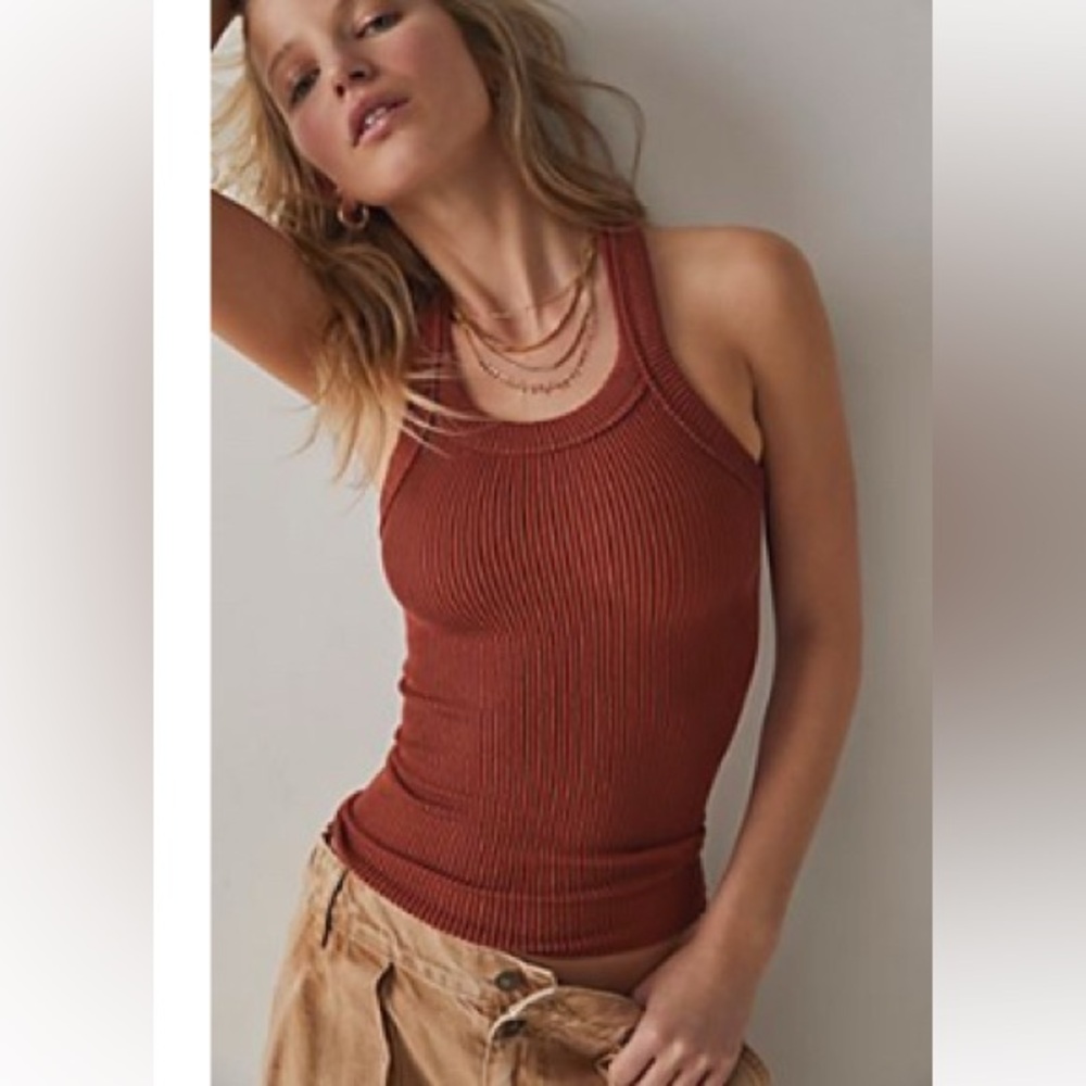 Free People Ribbed Seamless Tank